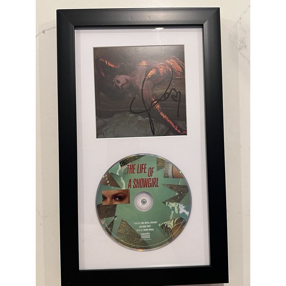 Taylor Swift The Life of a Showgirl Signed Photo Framed CD Photo Autograph #1